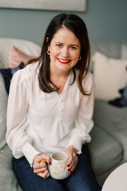 Laura with coffee cup, Women's Counseling in Brentwood, TN